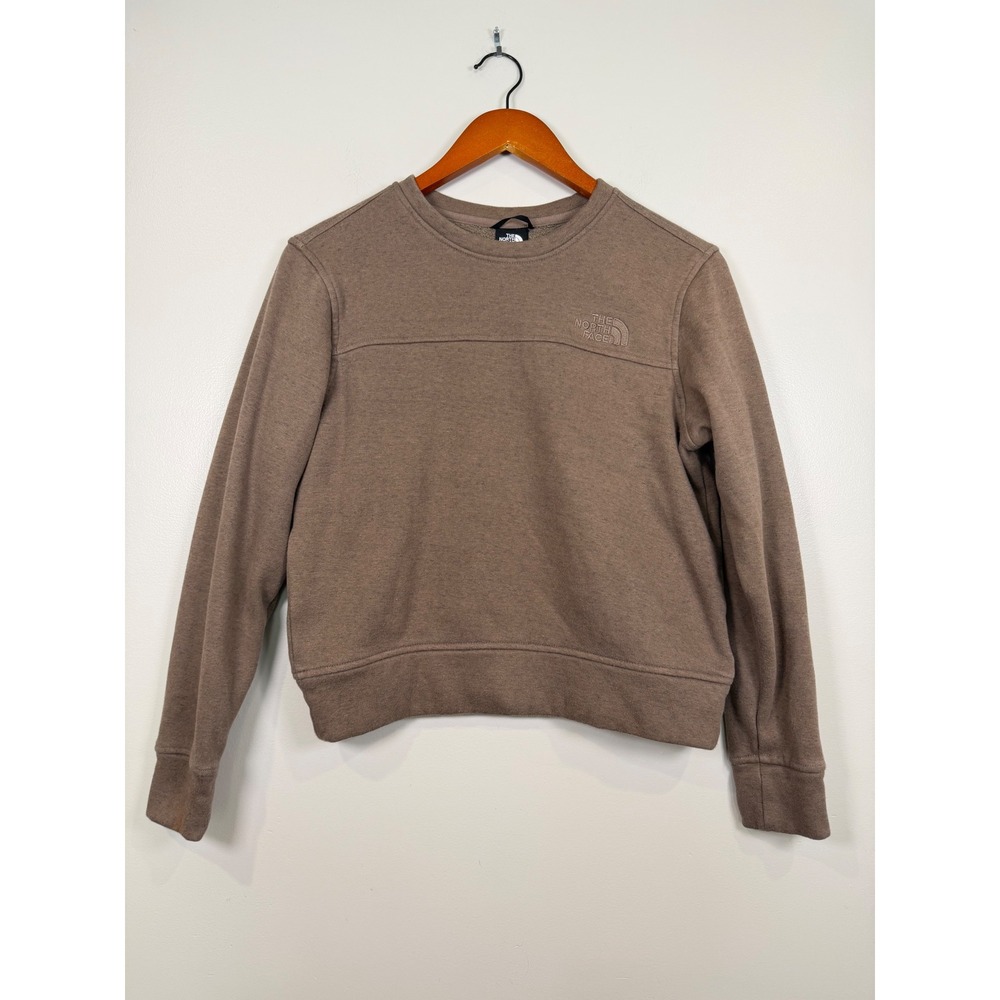 North Face Womens Crewneck Sweatshirt Small Embroidered Logo Causal Athleisure